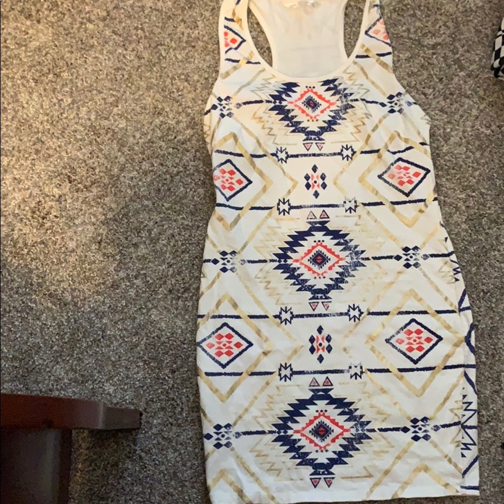 Abstract geometric pencil dress